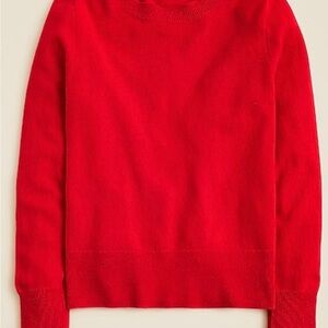 J. Crew Vibrant Red orange cashmere Sweater
